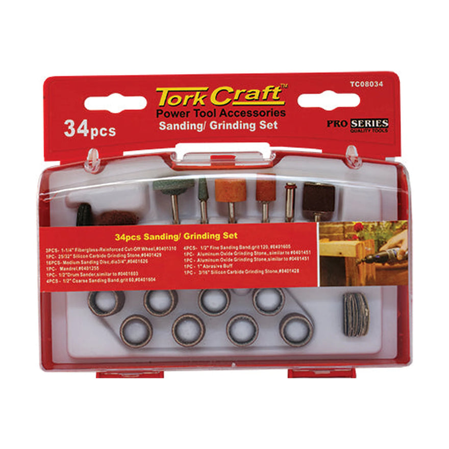 Tork Craft Sanding & Grinding Set 34 Pce Mini - image 01