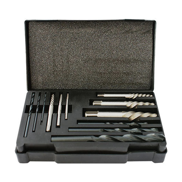 Tork Craft Screw Extractor Set 12 Pce With Drill Bits For M3 - M24 Screws / Studs - image 01