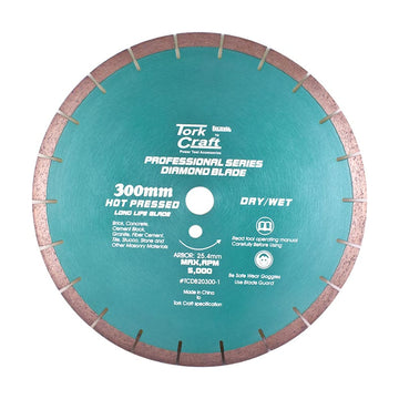 Tork Craft Dia. Blade 300x12x25.4mm Gen. Purp. Hot Pressed Segmented - image 01
