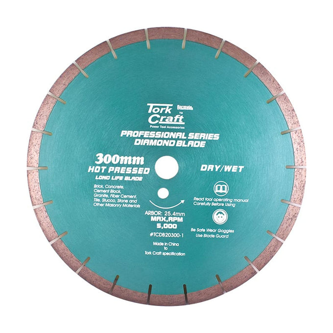 Tork Craft Dia. Blade 300x12x25.4mm Gen. Purp. Hot Pressed Segmented - image 01
