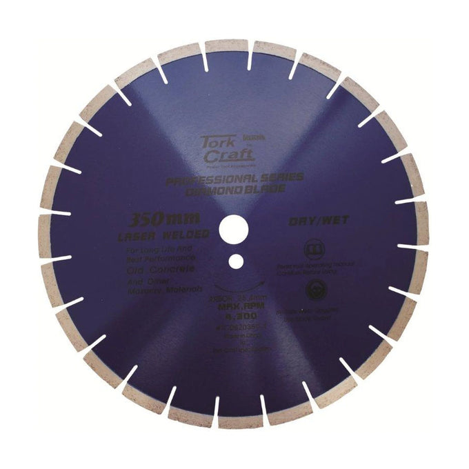 Tork Craft Diamond Blade 350x25.4mm Concrete Laser Welded Segmented - image 01