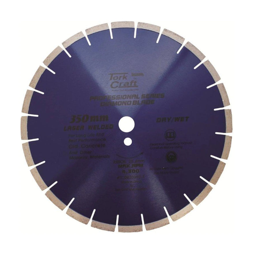 Tork Craft Diamond Blade 350x25.4mm Concrete Laser Welded Segmented - image 01