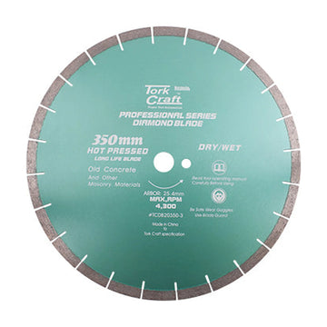 Tork Craft Diamond Blade 350x25.4mm Old Concrete Hot Pressed - image 01