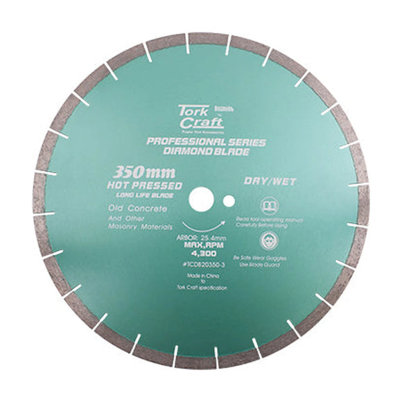 Tork Craft Diamond Blade 350x25.4mm Old Concrete Hot Pressed - image 01
