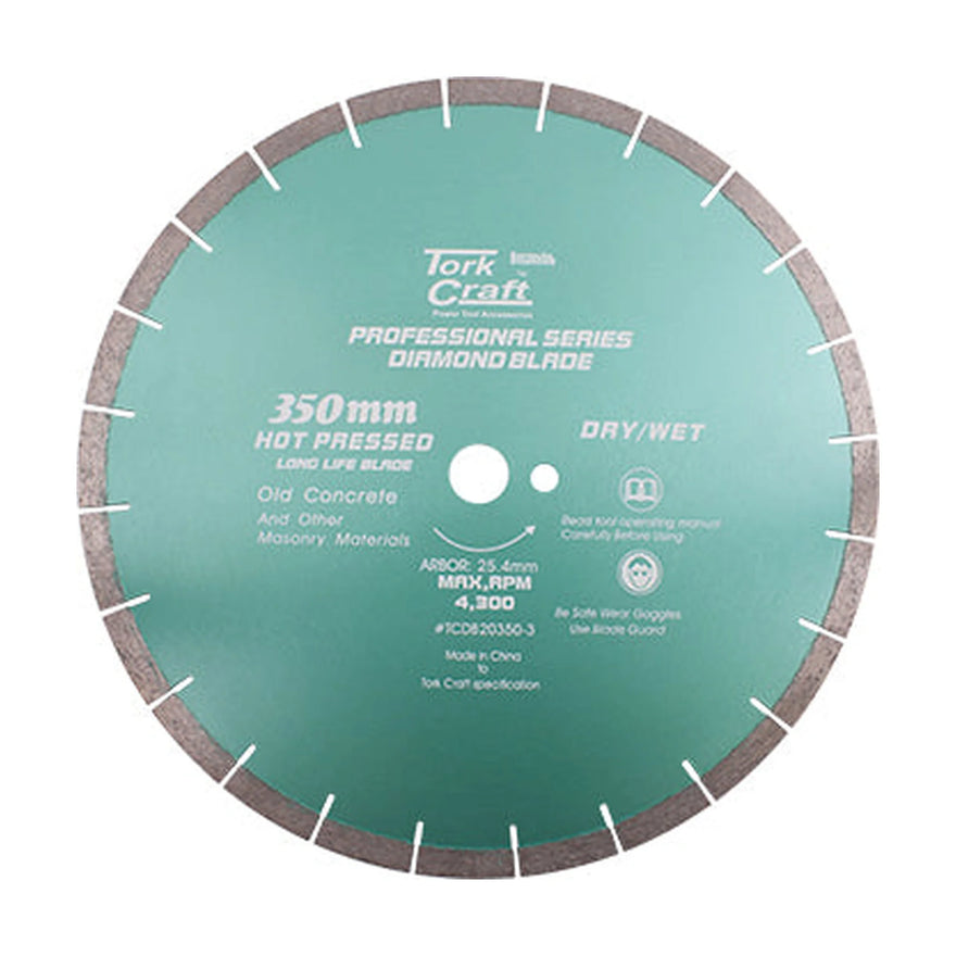 Tork Craft Diamond Blade 350x25.4mm Old Concrete Hot Pressed - image 01