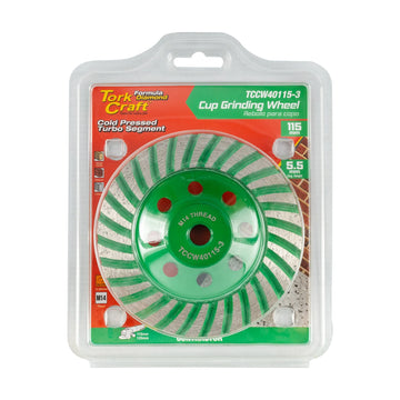 Tork Craft Diamond Cup Wheel 115mm X M14 Turbo Cold Pressed Contractor - image 01
