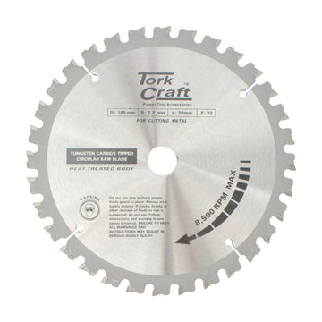 Tork Craft TCT Blade Steel Cutting. 185x32t 20/16 - image 01