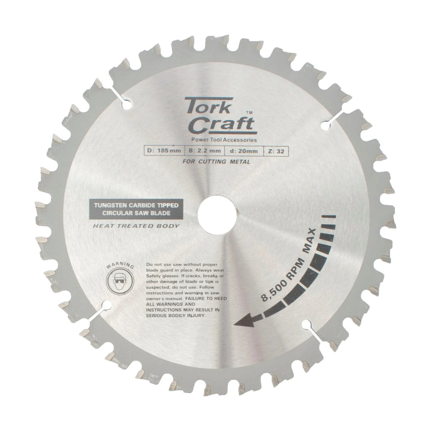 Tork Craft TCT Blade Steel Cutting. 185x32t 20/16 - image 01