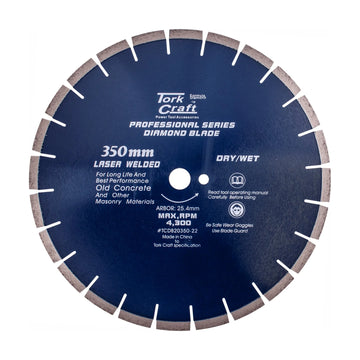 Tork Craft Diamond Blade 350x25.4mm Old Concrete Laser Welded Segmented - image 01
