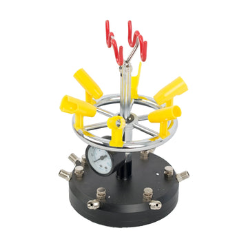 AirCraft Air brush Stand (6) 6 Ports & Pressure Guage - image 01