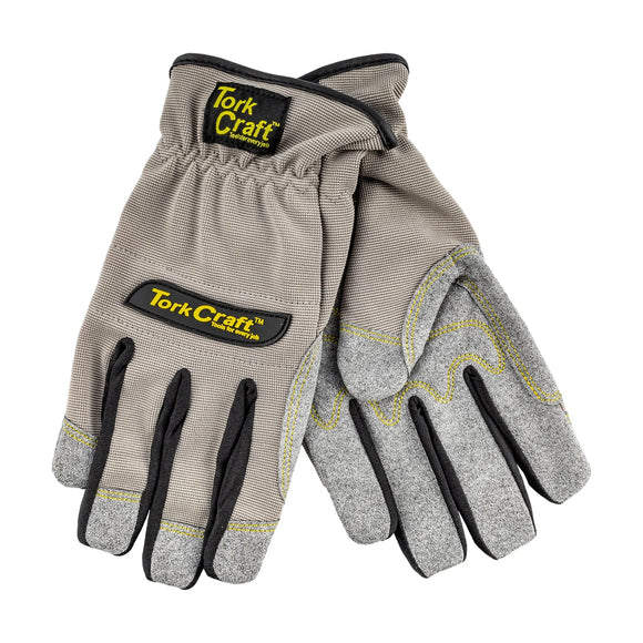Tork Craft Mechanics Glove Large Synthetic Leather Palm Spandex Back - image 01