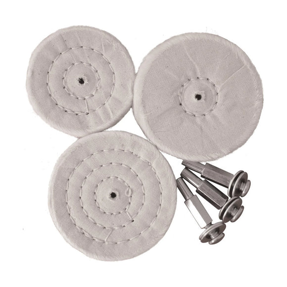 Tork Craft 3 Pce White Buff Set All Portable Drills - image 01