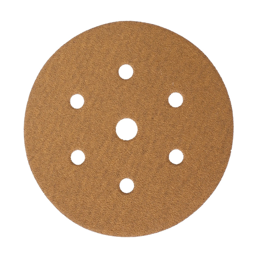 Tork Craft Gold Disc 80 Grit 150mm X 6+1 Holes Hook And Loop (50 Pieces) - image 01
