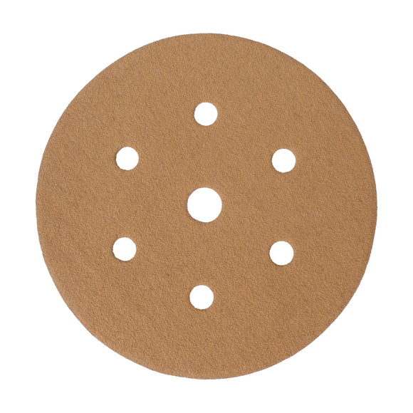 Tork Craft Gold Disc 120 Grit 150mm X 6+1 Holes Hook And Loop (50 Pieces) - image 01