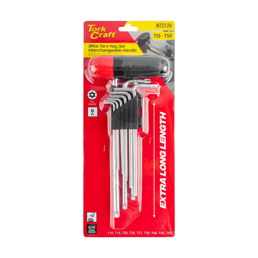 Tork Craft 9pc Torx Allen Key Set With Interchangeable Handle - image 01