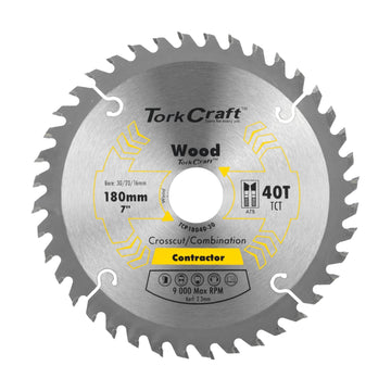 Tork Craft Blade Contractor 180 X 40t 30/20/16 Circular Saw TCT - image 01