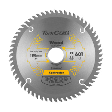 Tork Craft Blade Contractor 180 X 60t 30/20/16 Circular Saw TCT - image 01