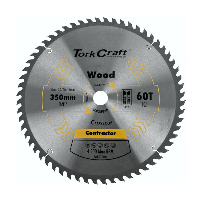 Tork Craft Blade Contractor 350 X 60t 30 Circular Saw TCT - image 01