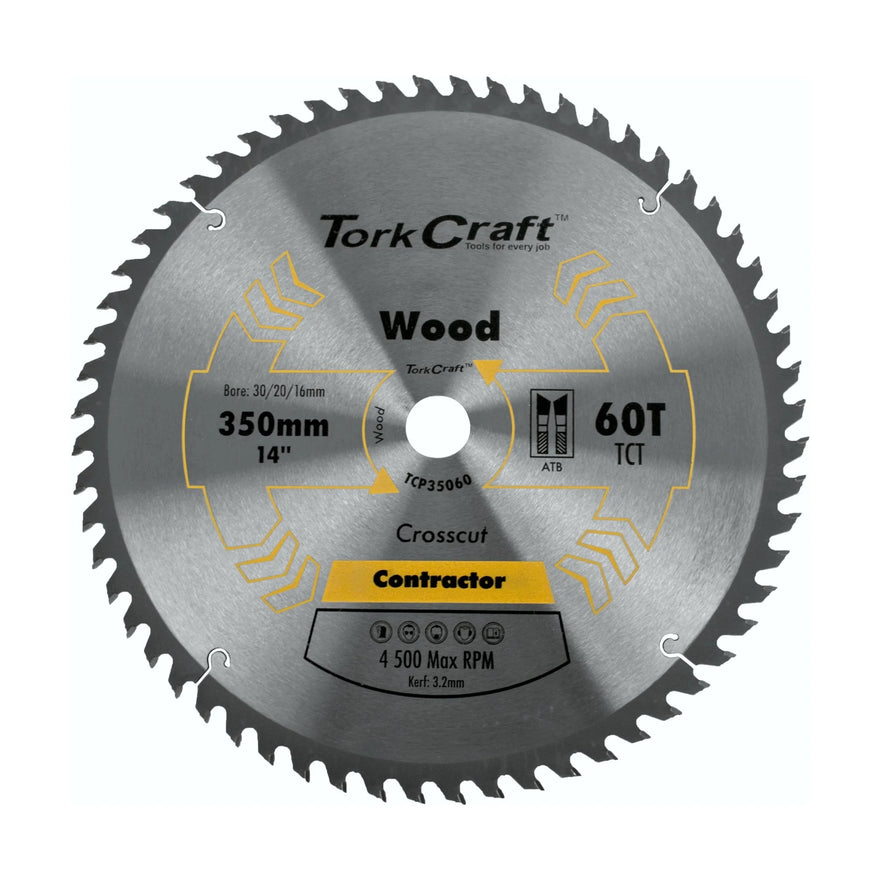 Tork Craft Blade Contractor 350 X 60t 30 Circular Saw TCT - image 01