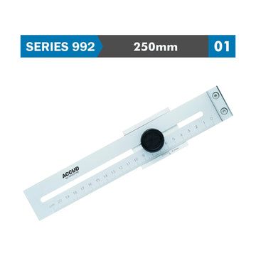 Accud Marking Gauge 250mm 0.1mm Accuracy 0.1mm Graduation Stainless Steel - image 01