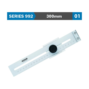 Accud Marking Gauge 300mm 0.1mm Accuracy 0.1mm Graduation Stainless Steel - image 01