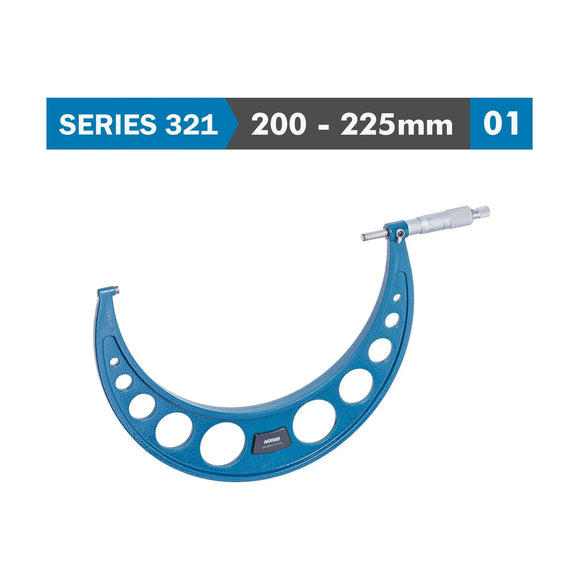 Accud Outside Micrometer 200-225mm 0.008mm Accuracy 0.01mm Graduation - image 01