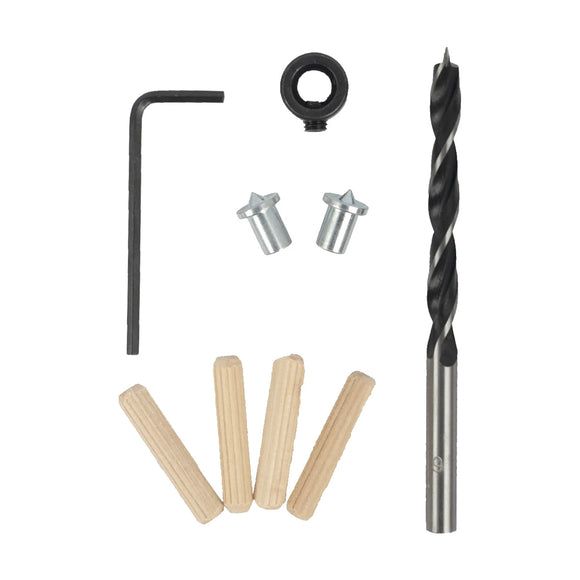 Tork Craft Doweling Accessory Kit 6mm - 34 Piece Birch Wood - image 01