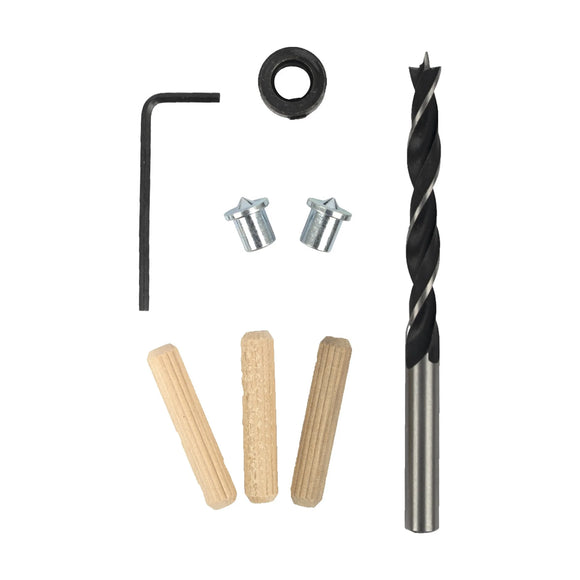 Tork Craft Doweling Accessory Kit 8mm - 27 Piece Birch Wood - image 01