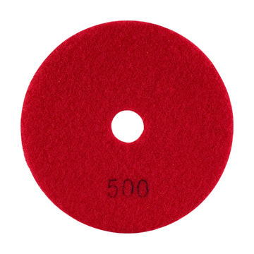Tork Craft 100mm Diamond Wet Polishing Pad 500 Grit Red - image 01