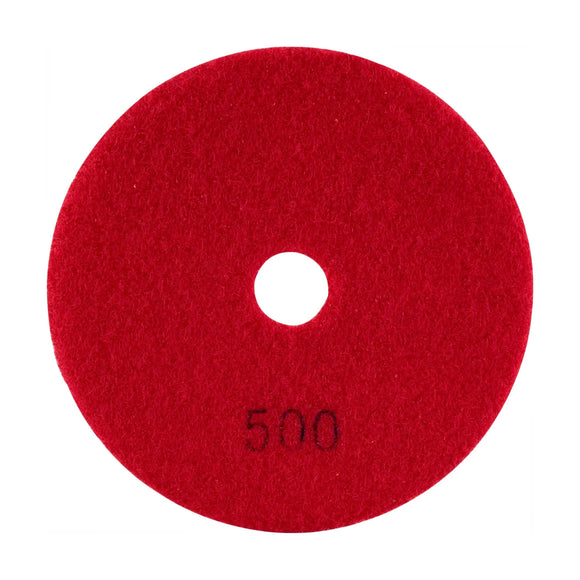 Tork Craft 100mm Diamond Wet Polishing Pad 500 Grit Red - image 01