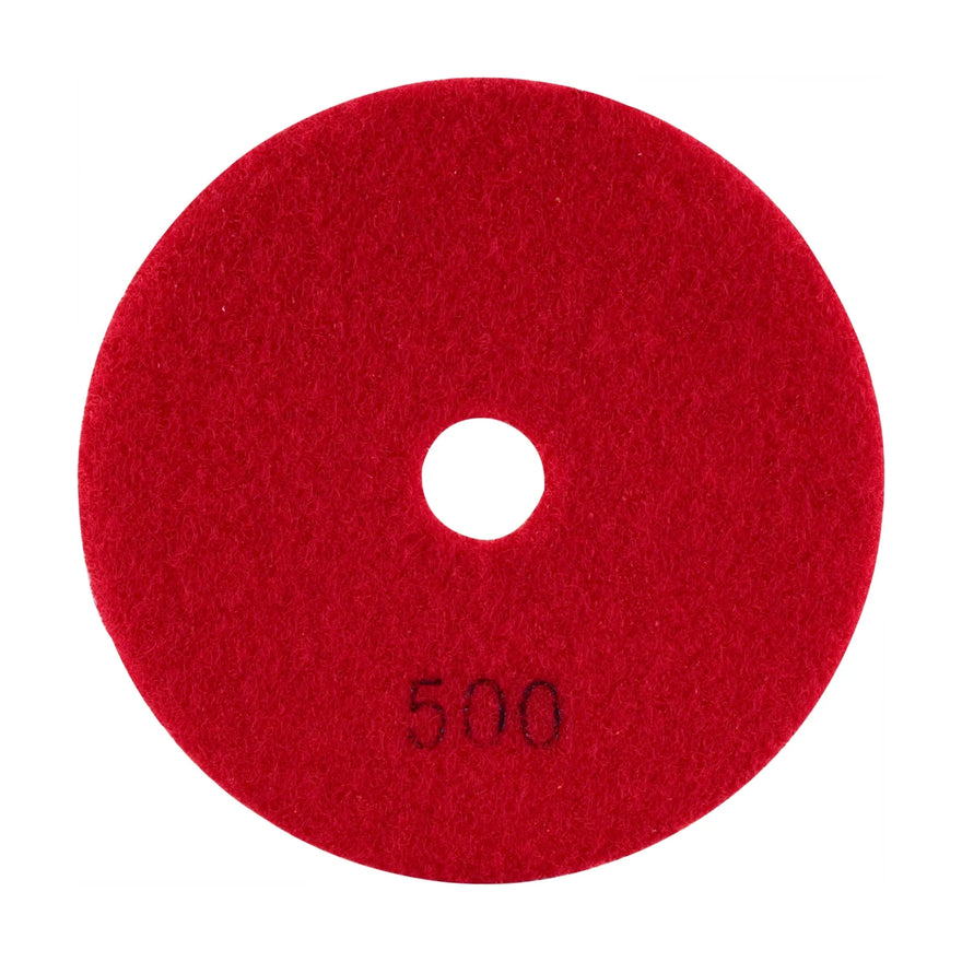Tork Craft 100mm Diamond Wet Polishing Pad 500 Grit Red - image 01