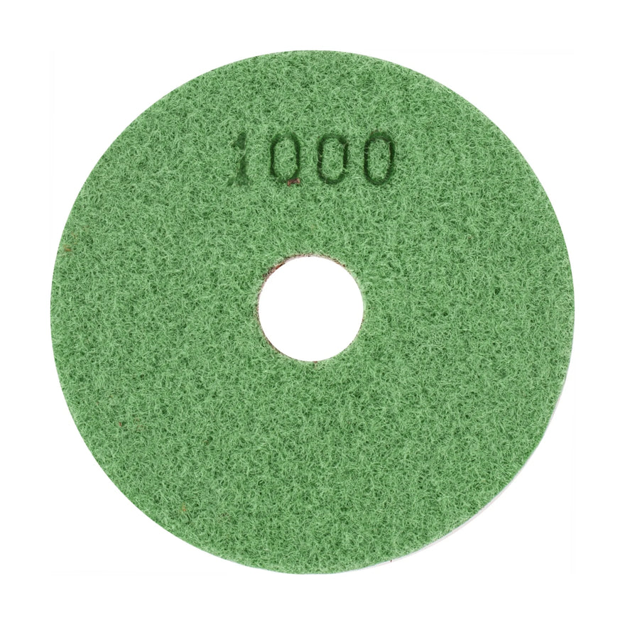 Tork Craft 100mm Diamond Wet Polishing Pad 1000 Grit Dark Green - image 01