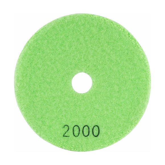 Tork Craft 100mm Diamond Wet Polishing Pad 2000 Grit Lime Green - image 01