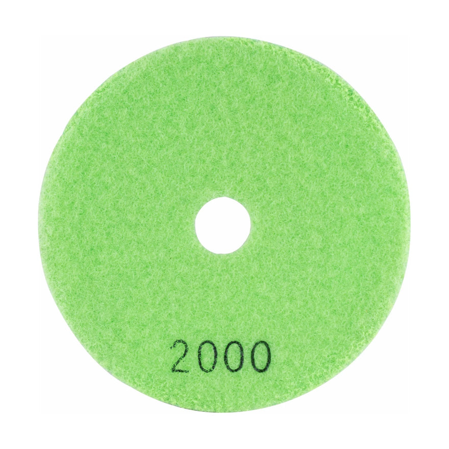 Tork Craft 100mm Diamond Wet Polishing Pad 2000 Grit Lime Green - image 01