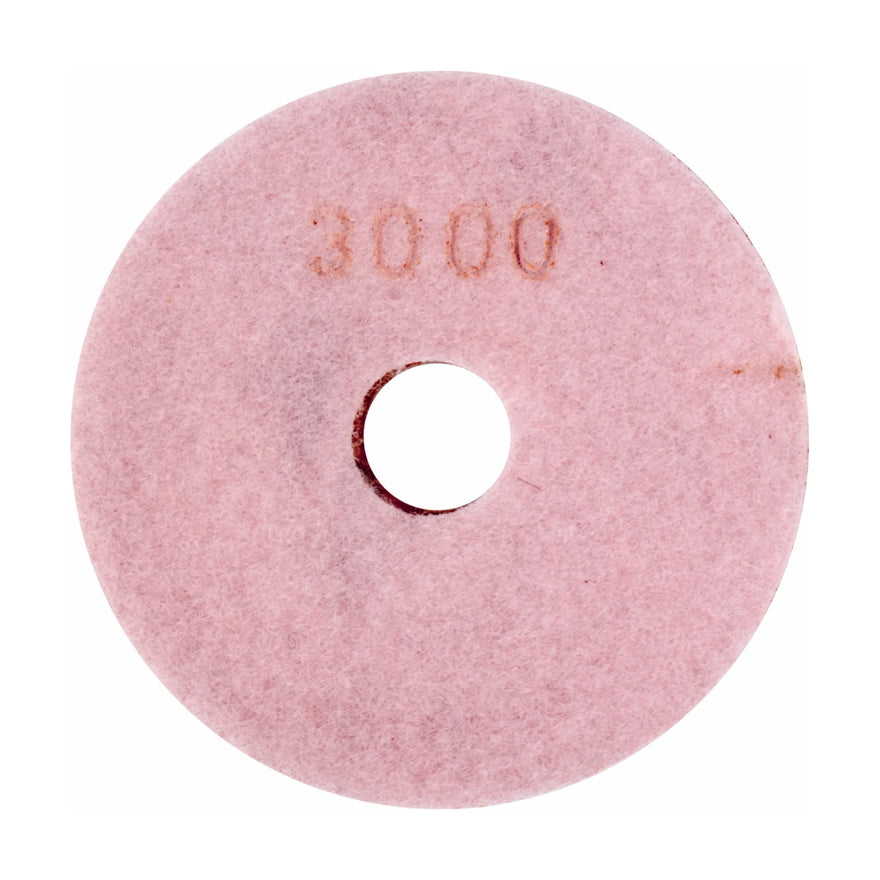 Tork Craft 100mm Diamond Wet Polishing Pad 3000 Grit Pink - image 01