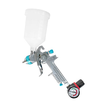 AirCraft Spray Gun HVLP 1.4mm Nozzle With Spare 1.7mm Nozzle Kit And Regulator - image 01