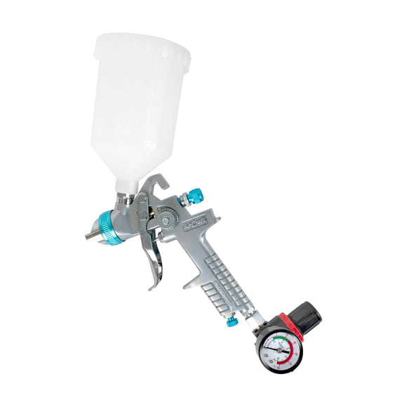 AirCraft Spray Gun HVLP 1.4mm Nozzle With Spare 1.7mm Nozzle Kit And Regulator - image 01