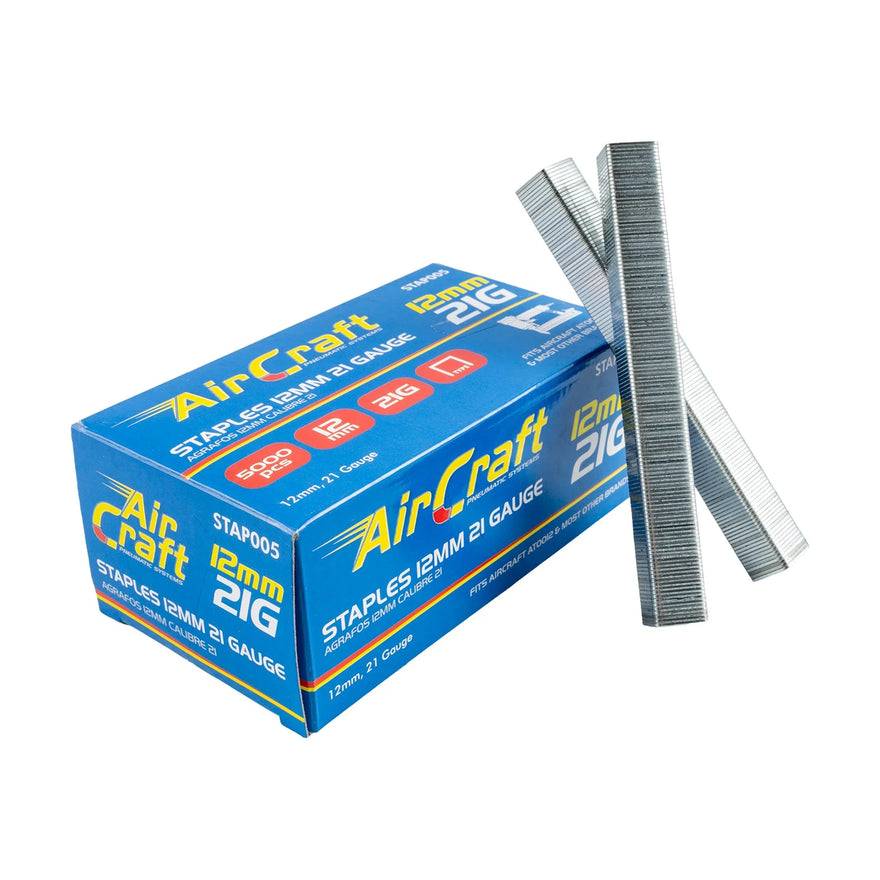 AirCraft Staples 12mm21 Gauge 5000 Per Box - image 01