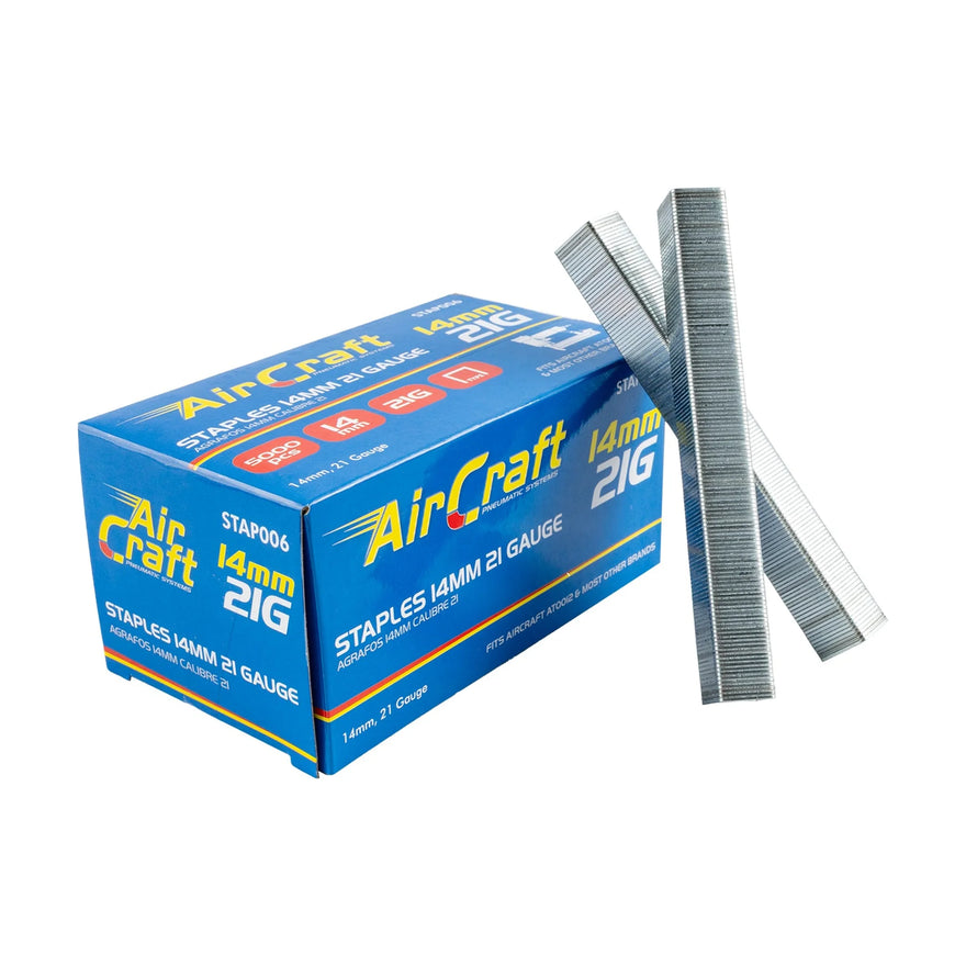 AirCraft Staples 14mm21 Gauge 5000 Per Box - image 01