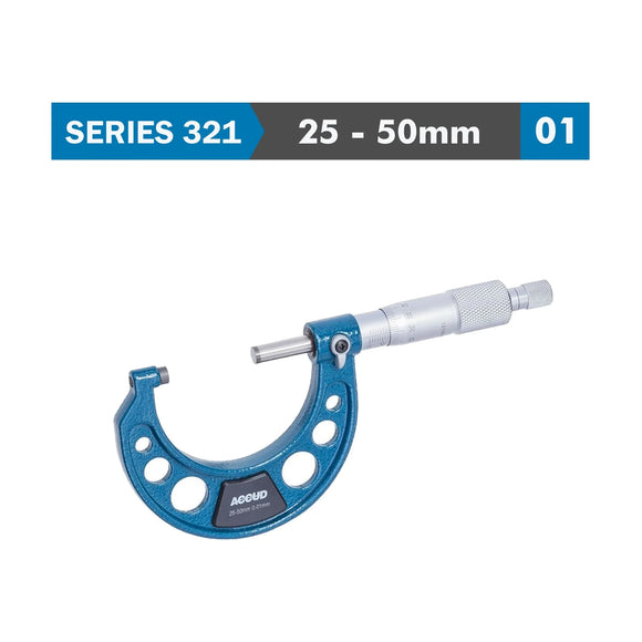 Accud Outside Micrometer 25-50mm 0.004mm Accuracy 0.01mm Graduation - image 01