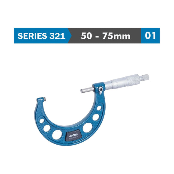 Accud Outside Micrometer 50-75mm 0.005mm Accuracy 0.01mm Graduation - image 01