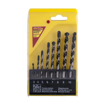 Tork Craft Masonry Drill Bit Set 8pc 3-4-5-6-7-8-9-10mm - image 01