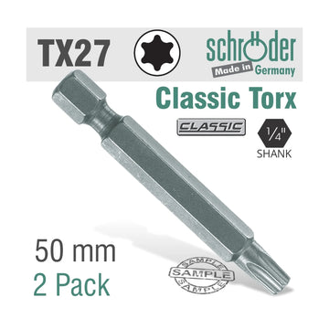 Schroder Torx TX27 Classic Power Bit 50mm 2 Pack - image 01