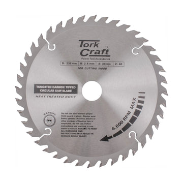 Tork Craft Blade TCT 235 X 40t 30/25/16 ATB Positive Profesional Industrial - image 01