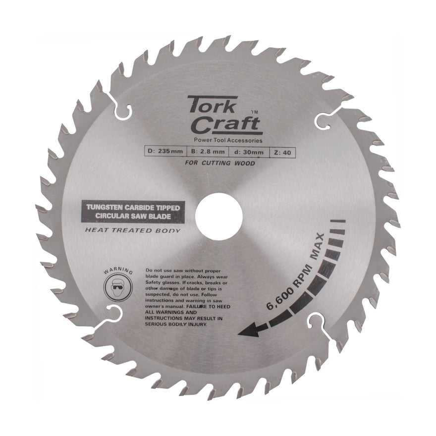 Tork Craft Blade TCT 235 X 40t 30/25/16 ATB Positive Profesional Industrial - image 01
