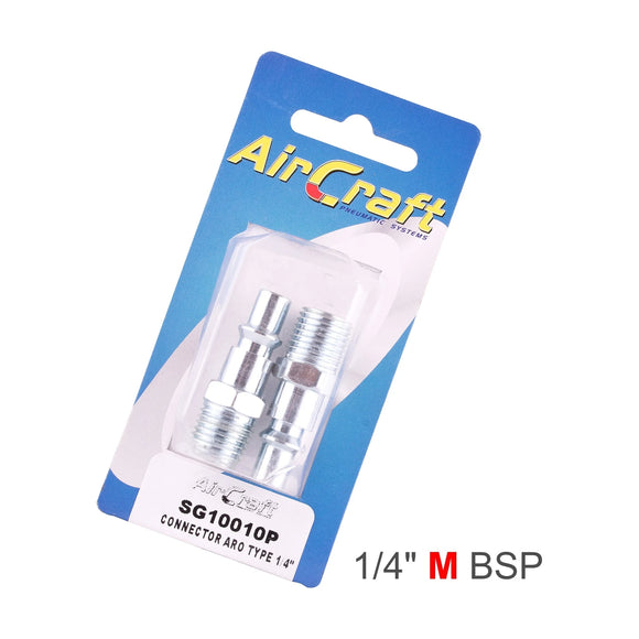 AirCraft Connector ARO Type 1/4" BSP Male Packaged 2 Pack - image 01