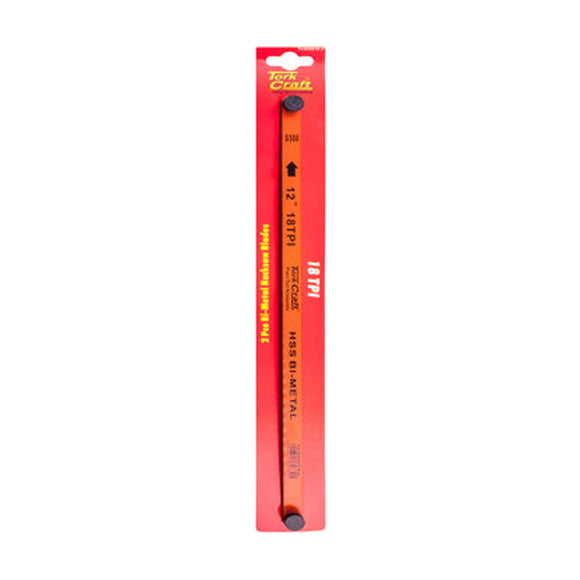 Tork Craft 2pc Hacksaw Blade Bi-metal 18tx300 Hanging Card - image 01