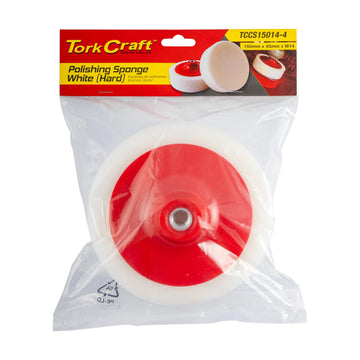 Tork Craft Compounding Sponge 150mm X M14 White Hard Foam Pad - image 01