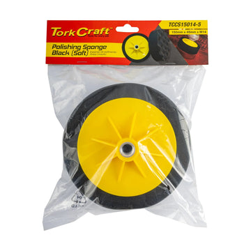 Tork Craft Compounding Sponge 150mm X M14 Black Waffle Soft - image 01