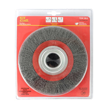 Tork Craft Wire Wheel Brush 150 X 25mm 0.30mm Wire Bench Grinder Blister - image 01